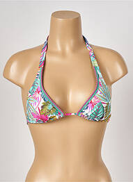 Haut de maillot de bain fermeture liens à nouer haut soutien-gorge avec mousse de rembourrage amovible vert ANTIGEL femme