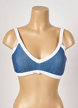 Haut de maillot de bain stretch haut soutien-gorge avec mousse de rembourrage amovible bleu SEAFOLLY femme