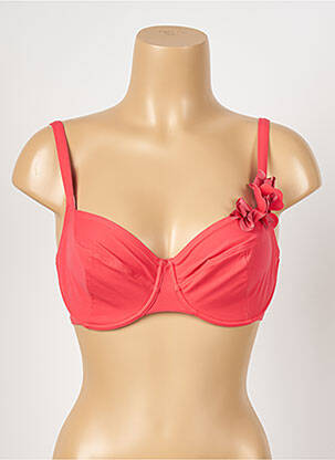 Haut de maillot de bain stretch haut soutien-gorge balconnet rouge EMPREINTE femme