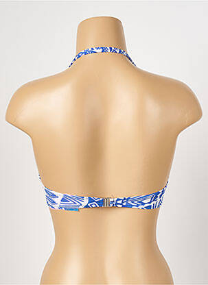 Haut de maillot de bain stretch haut soutien-gorge moulé bleu ANTIGEL femme