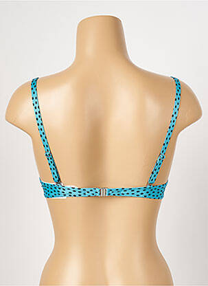 Haut de maillot de bain stretch haut soutien-gorge push-up bleu ANTIGEL femme