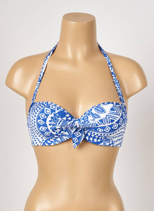 Haut de maillot de bain bleu ANTIGEL pour femme