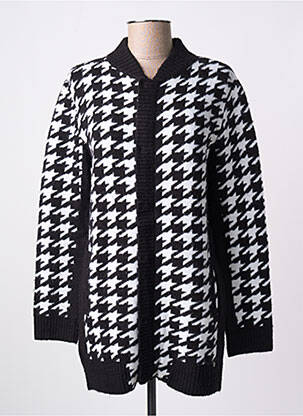 Gilet manches longues col v noir SURKANA femme