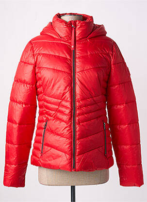 Doudoune poches a capuche rouge GARCIA femme