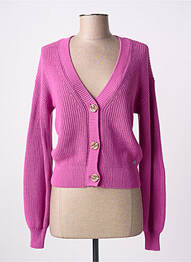 Gilet manches longues coupe cintrée violet GARCIA femme