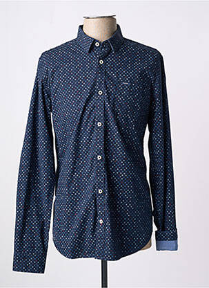 Chemise manches longues imprimé fantaisie bleu GARCIA homme