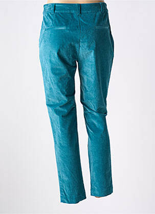 Pantalon chino fermeture zippée sous rabat boutonné taille normale bleu LA FIANCÉE femme