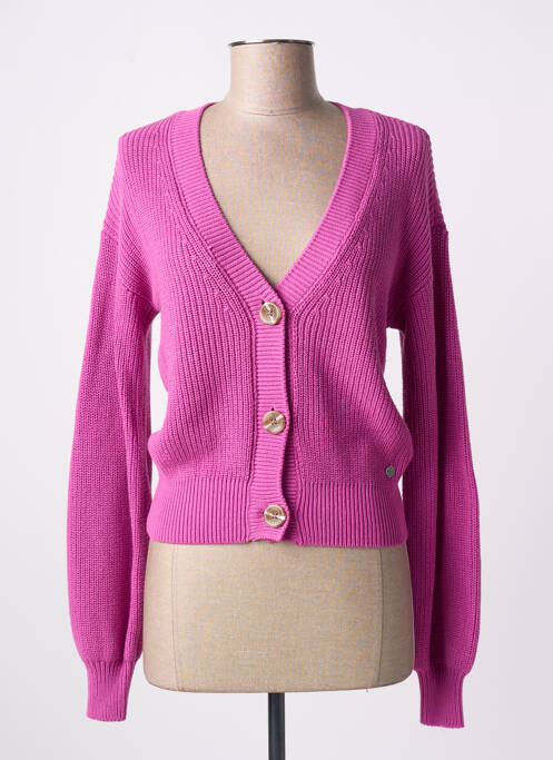 Gilet manches longues coupe cintrée violet GARCIA femme