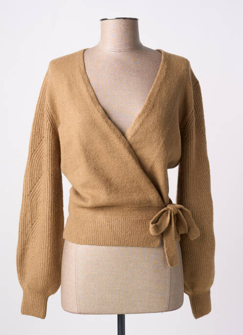 Gilet cache-cœur beige GARCIA pour femme