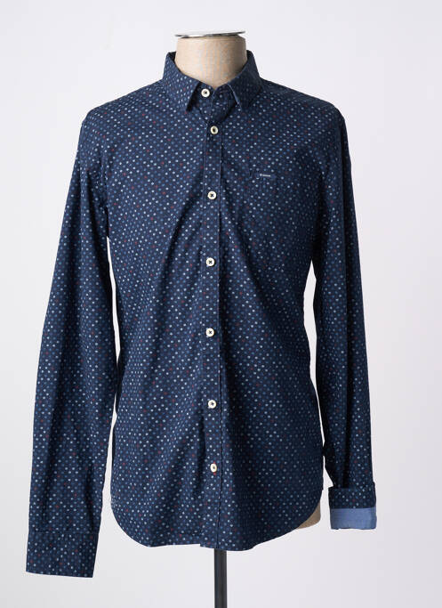 Chemise manches longues bleu GARCIA pour homme