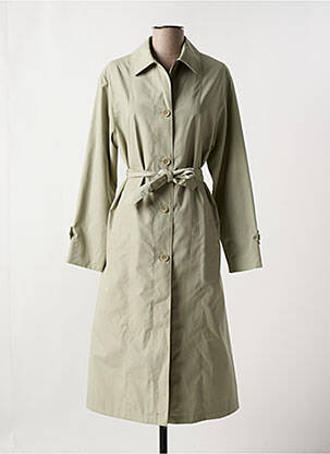Manteau long coupe cintrée sans capuche beige ALMINA femme