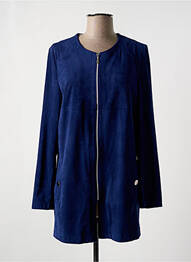 Veste casual col rond bleu CHRISTINE LAURE femme