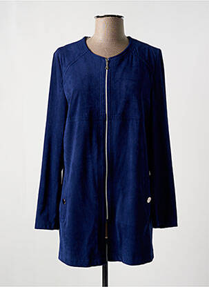 Veste casual col rond bleu CHRISTINE LAURE femme