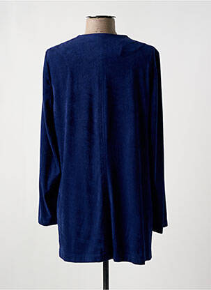 Veste casual col rond bleu CHRISTINE LAURE femme