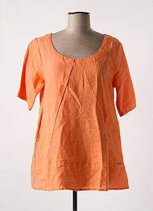Blouse manches courtes manches courtes orange AGATHE & LOUISE femme
