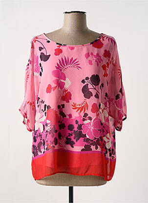 Blouse légère et transparente manches courtes rose BETTY BARCLAY femme
