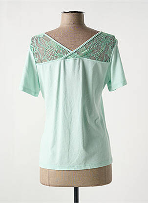 T-shirt col v manches courtes bleu PAUSE CAFE femme