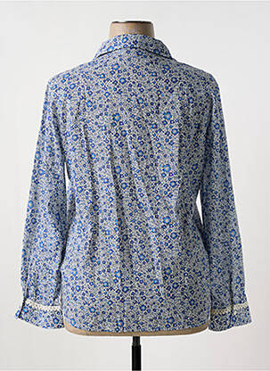 Chemisier imprimé fleurs manches longues bleu SAINT JAMES femme