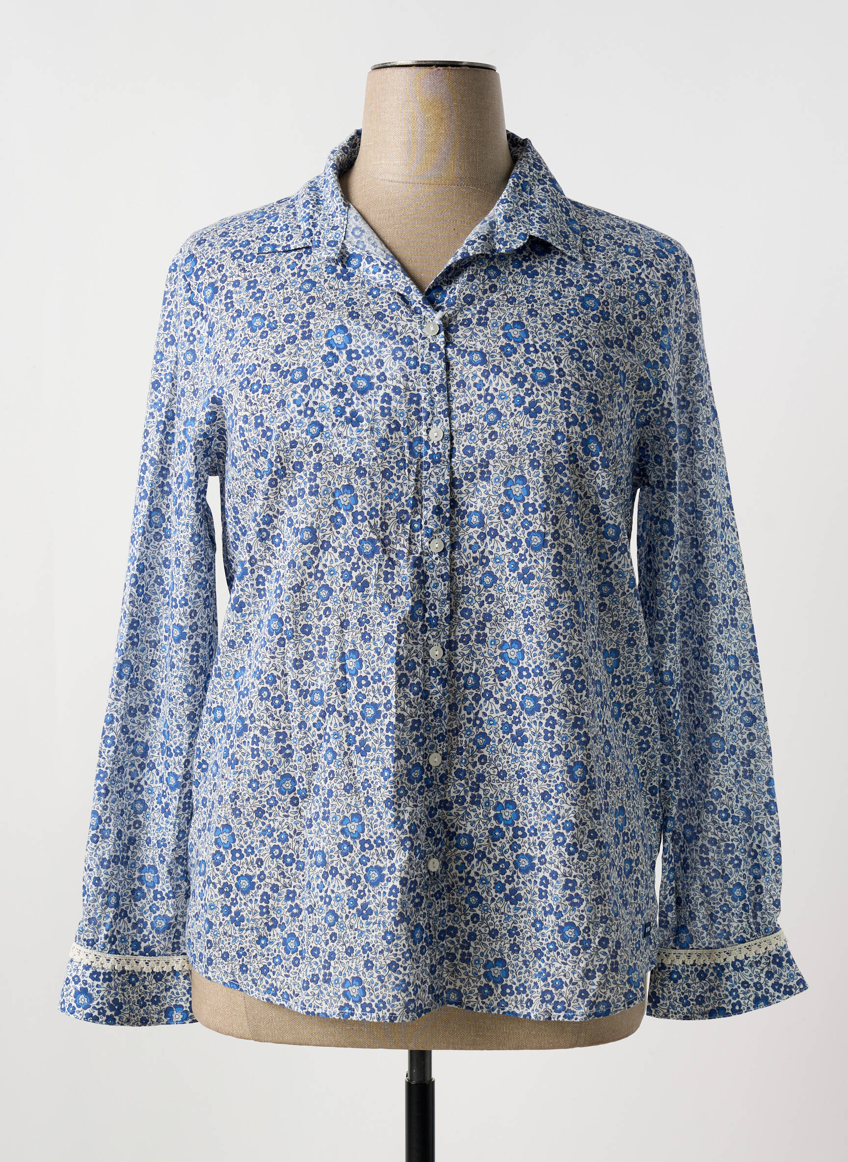 Chemise Saint James Pour Femme - Taille 48 - Bleu - Lin - Neuf Avec Étiquettes