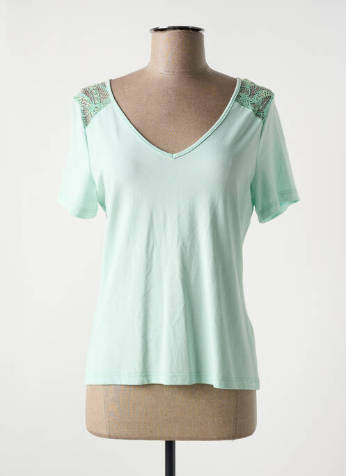 T-shirt bleu PAUSE CAFE pour femme