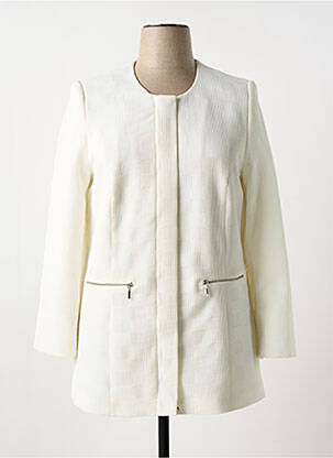 Veste chic col rond beige CHRISTINE LAURE femme