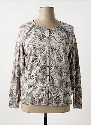 Gilet manches longues col rond gris BETTY BARCLAY femme