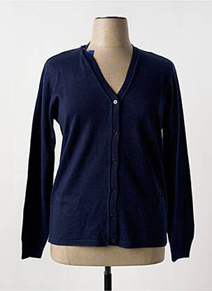 Gilet manches longues stretch bleu GEVANA femme