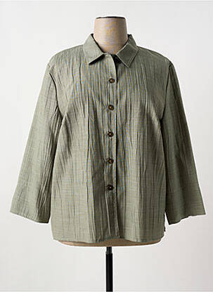 Veste casual coupe droite vert GEVANA femme