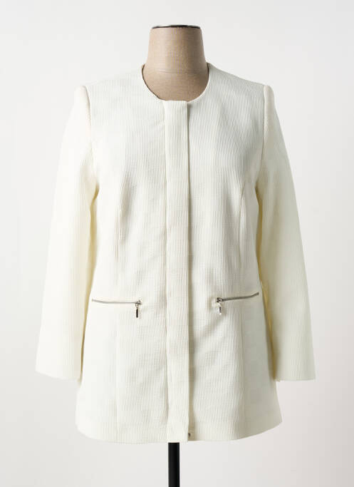 Veste chic col rond beige CHRISTINE LAURE femme