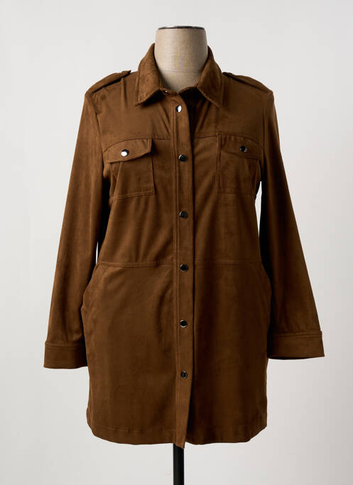 Tunique manches longues marron CHRISTINE LAURE pour femme