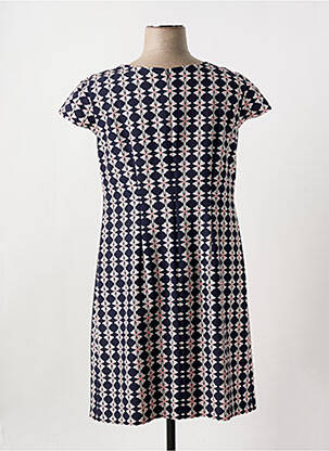 Robe mi-longue imprimé fantaisie manches courtes noir BETTY BARCLAY femme