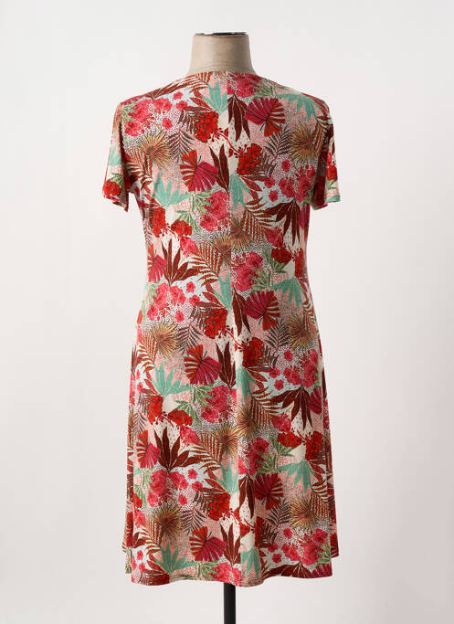 Robe mi-longue rouge GEVANA pour femme