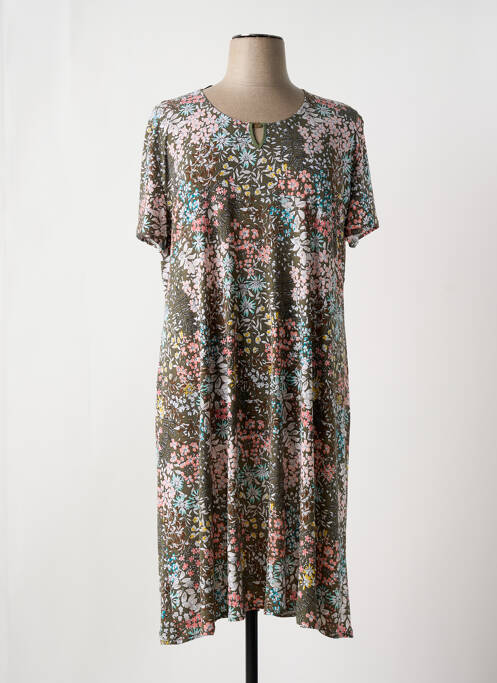 Robe mi-longue vert GEVANA pour femme