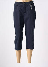 Pantacourt coupe droite taille normale bleu ANNA MONTANA femme