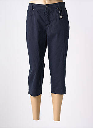 Pantacourt coupe droite taille normale bleu ANNA MONTANA femme