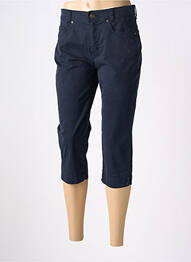 Pantacourt tissage popeline taille normale bleu ANNA MONTANA femme