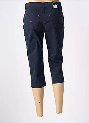 Pantacourt tissage popeline taille normale bleu ANNA MONTANA femme