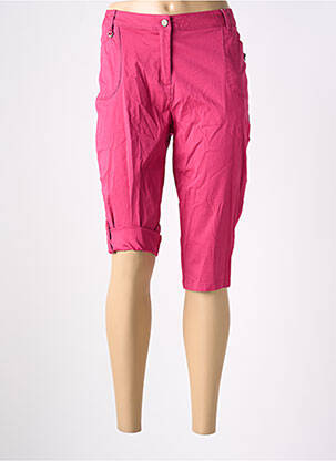 Pantacourt coupe droite taille normale rose AGATHE & LOUISE femme