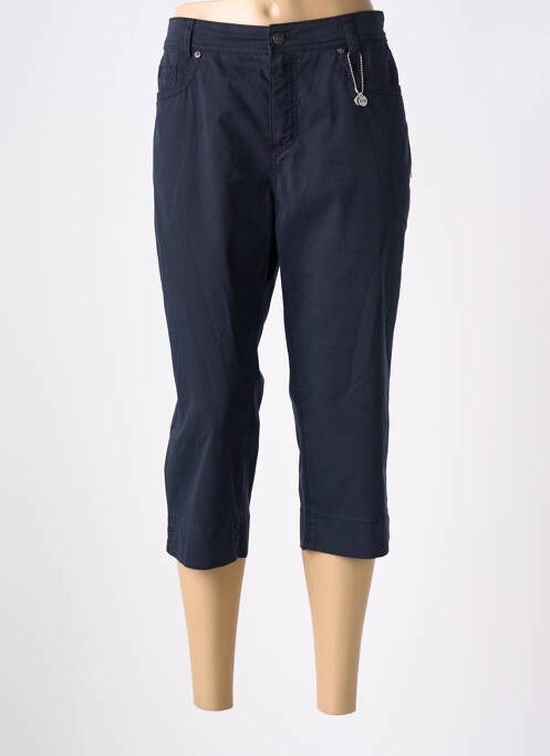 Pantacourt coupe droite taille normale bleu ANNA MONTANA femme