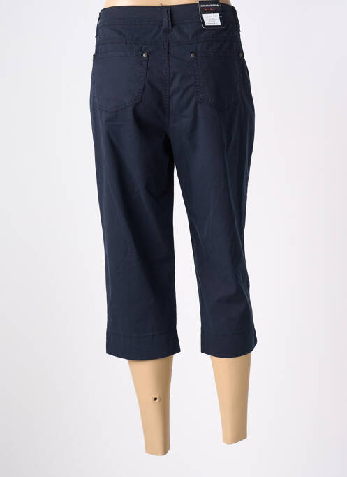 Pantacourt coupe droite taille normale bleu ANNA MONTANA femme