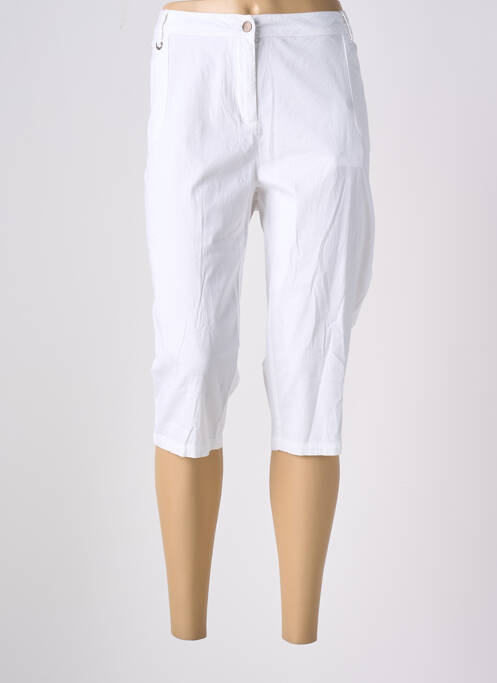Pantacourt coupe droite taille normale blanc AGATHE & LOUISE femme