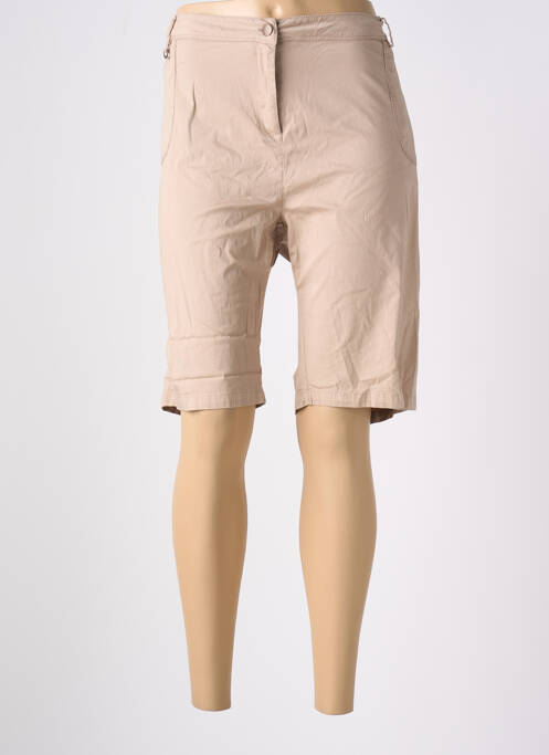 Bermuda tissage popeline beige AGATHE & LOUISE femme