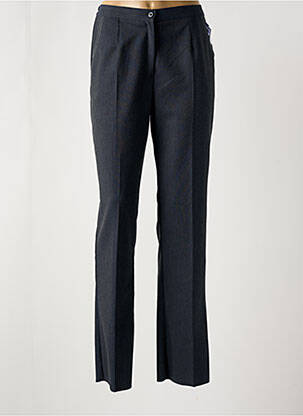 Pantalon droit taille à pinces taille haute gris GEVANA femme