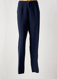 Pantalon slim taille élastique taille haute bleu GEVANA femme