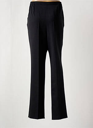Pantalon droit tissage crêpe taille haute noir GEVANA femme