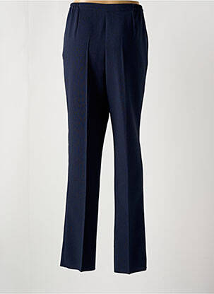 Pantalon droit taille à pinces taille haute bleu GEVANA femme