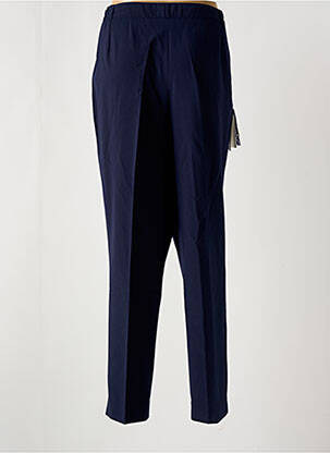 Pantalon droit taille à pinces taille haute bleu NOLWENN femme