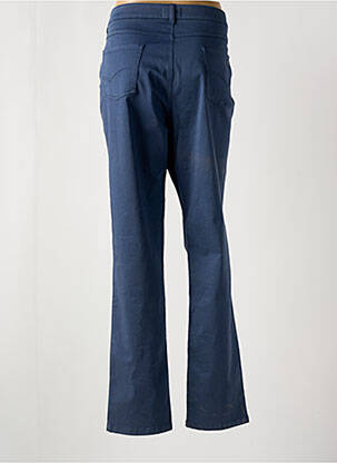 Pantalon droit tissage popeline taille normale bleu TBS femme