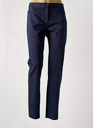Pantalon slim tissage popeline taille normale bleu JOCAVI femme