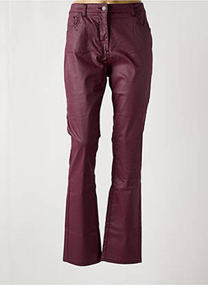 Pantalon slim tissage enduit taille normale rouge PAUSE CAFE femme